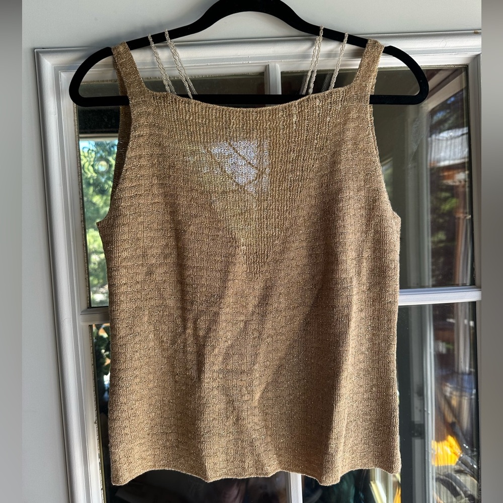 Dana Buchanan Petite Beaded Tank Top
